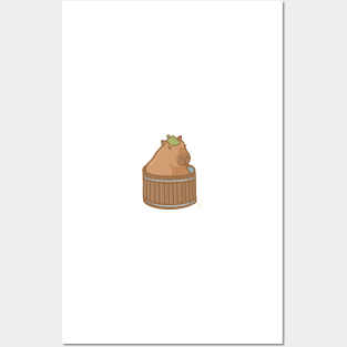 Coco the Capybara Bath Posters and Art